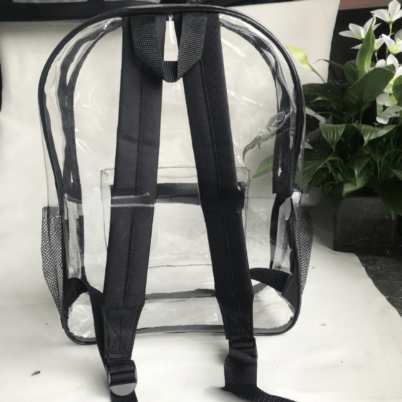 Transparent PVC Backpack Versatile Bag for Travel Daily Use