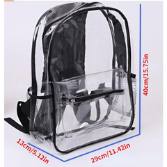 Transparent PVC Backpack Versatile Bag for Travel Daily Use
