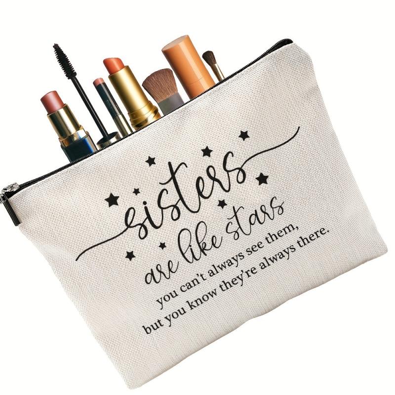 Sisters Are Like Stars Makeup Bag Case For Sister Birthday Friends Gift