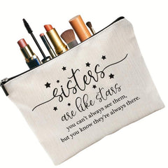 Sisters Are Like Stars Makeup Bag Case For Sister Birthday Friends Gift