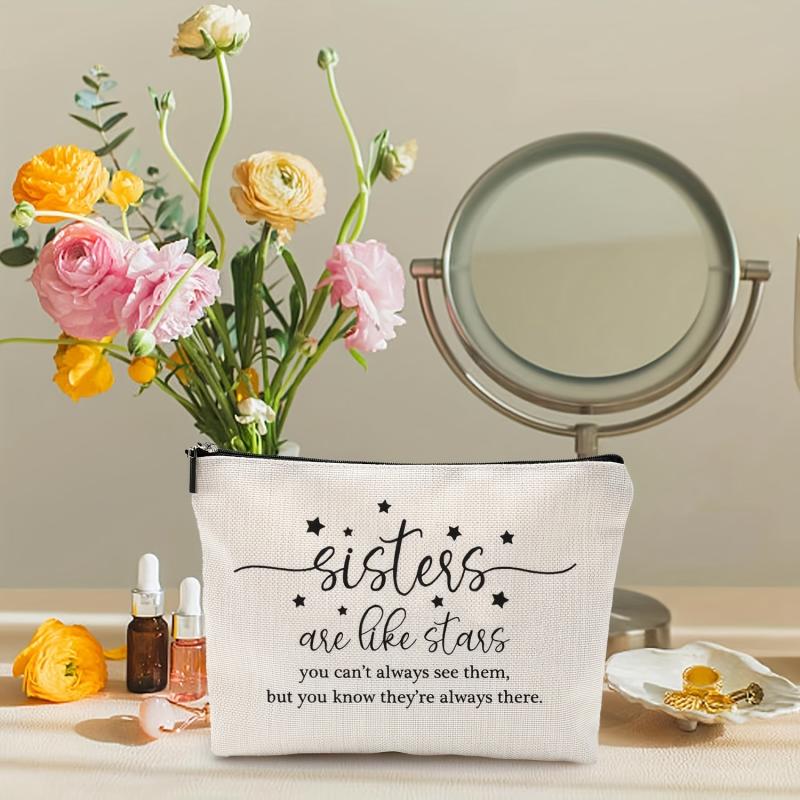 Sisters Are Like Stars Makeup Bag Case For Sister Birthday Friends Gift