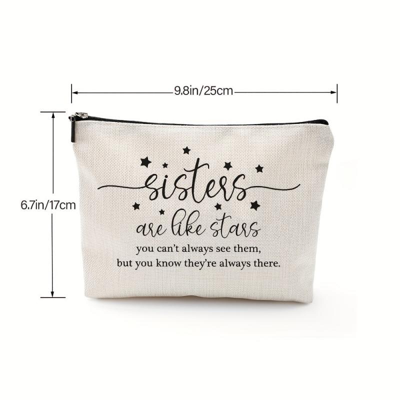 Sisters Are Like Stars Makeup Bag Case For Sister Birthday Friends Gift