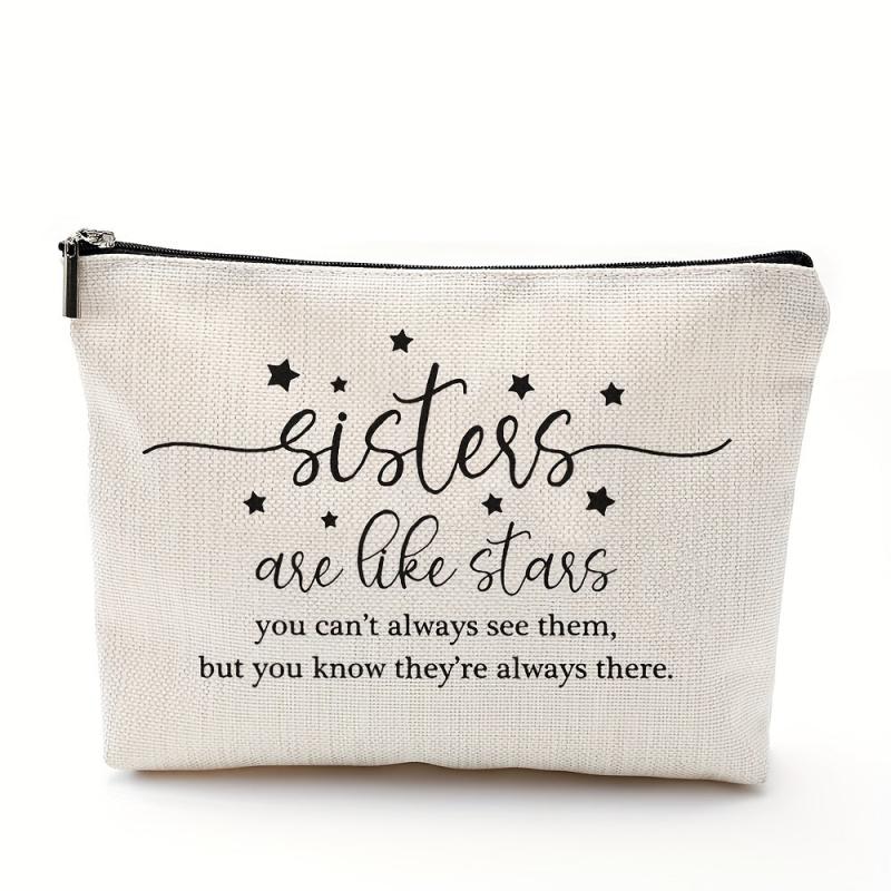 Sisters Are Like Stars Makeup Bag Case For Sister Birthday Friends Gift