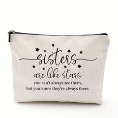 Sisters Are Like Stars Makeup Bag Case For Sister Birthday Friends Gift