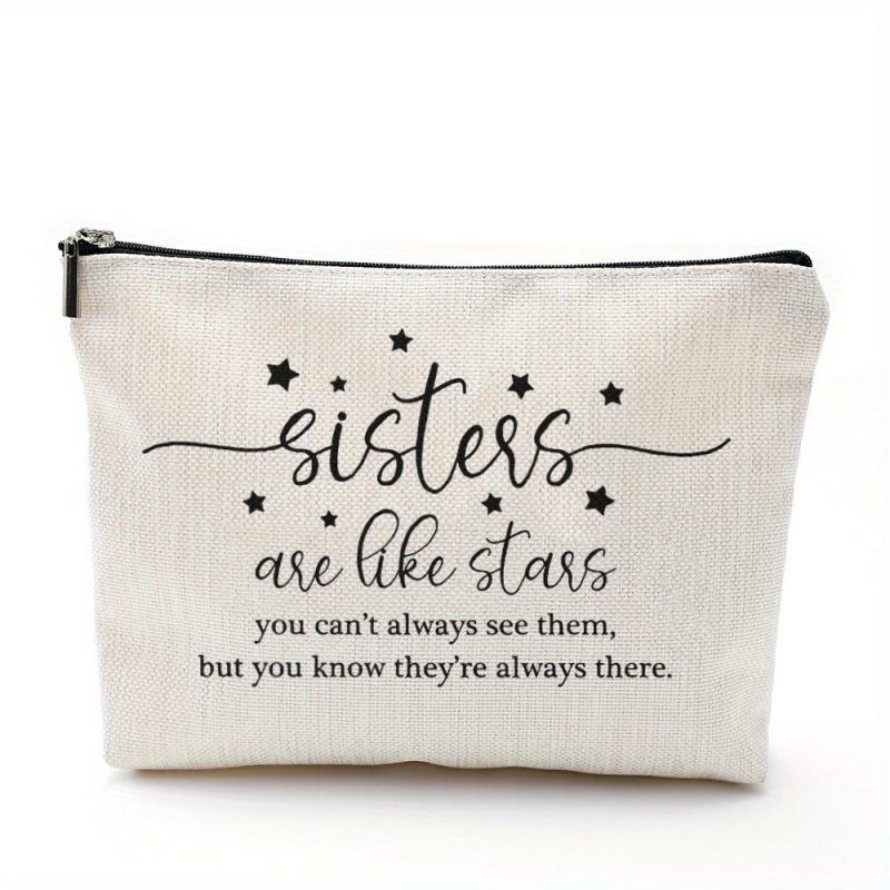 Sisters Are Like Stars Makeup Bag Case For Sister Birthday Friends Gift