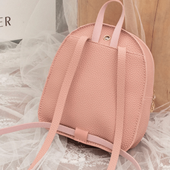 Lychee Pattern PU Leather Backpack Multifunctional Handbag