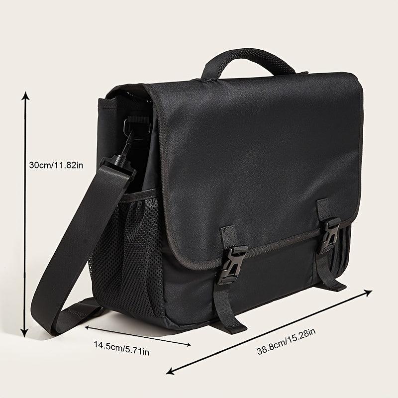1pc Black Business Commuter Briefcase - Large Capacity Storage