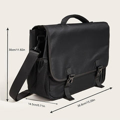 1pc Black Business Commuter Briefcase - Large Capacity Storage