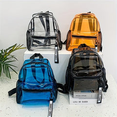 Transparent PVC Backpack Colorful Large Capacity Waterproof Bag