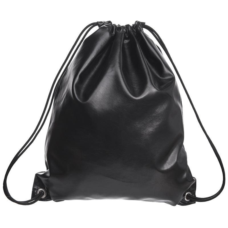 Casual PU Leather Bundle Backpack Drawstring Backpack