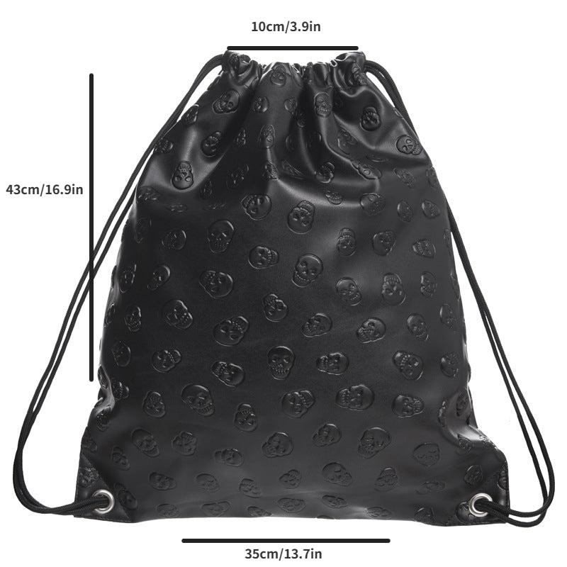 Casual PU Leather Bundle Backpack Drawstring Backpack