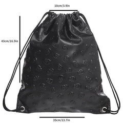 Casual PU Leather Bundle Backpack Drawstring Backpack