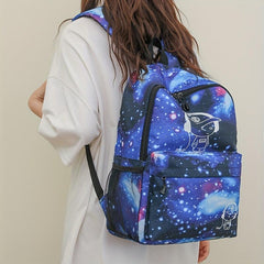 Starry Sky Backpack USB Charging Port Travel School Bag