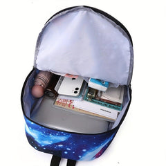 Starry Sky Backpack USB Charging Port Travel School Bag