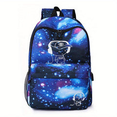 Starry Sky Backpack USB Charging Port Travel School Bag