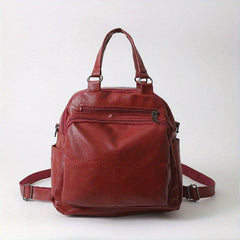 Casual Soft PU Leather Backpack Handbag