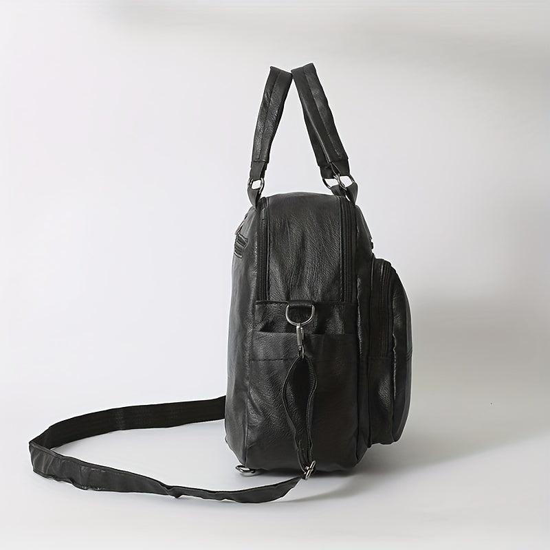 Casual Soft PU Leather Backpack Handbag