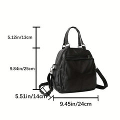 Casual Soft PU Leather Backpack Handbag