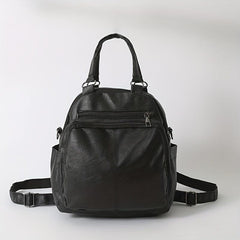 Casual Soft PU Leather Backpack Handbag