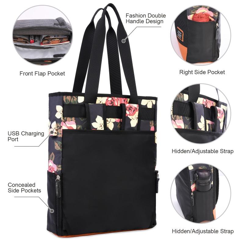 Aokur Convertible Tote Backpack with USB Charging