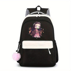 Cartoon Girl Pattern Backpack Large Capacity Student Schoolbag