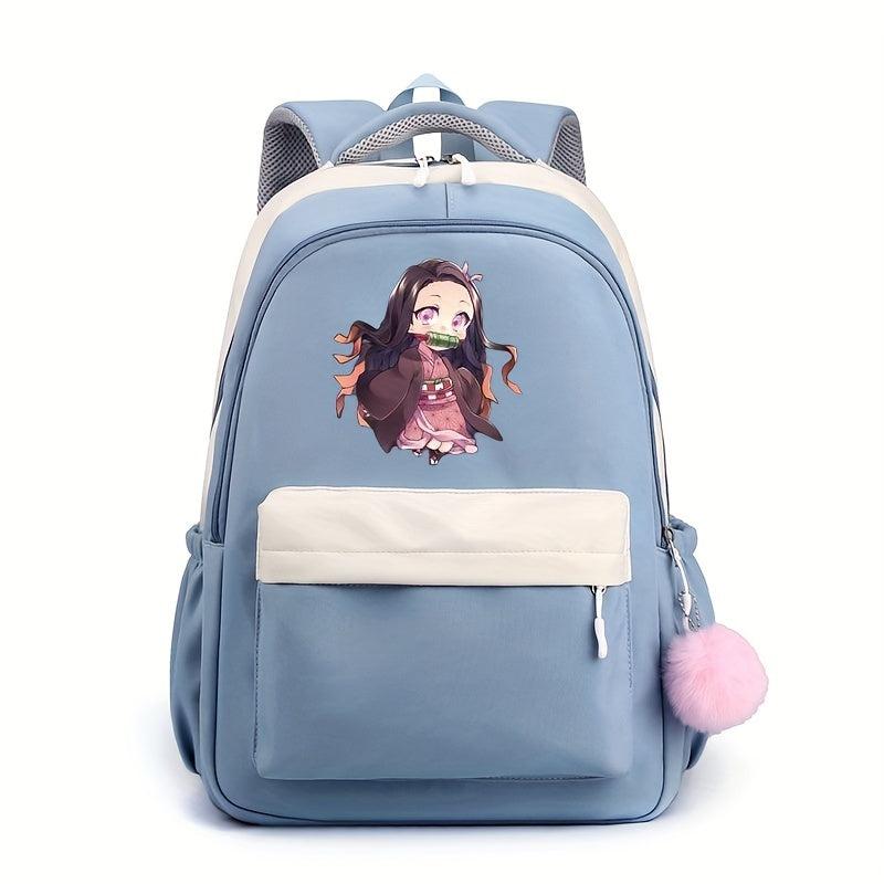 Cartoon Girl Pattern Backpack Large Capacity Student Schoolbag