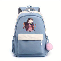Cartoon Girl Pattern Backpack Large Capacity Student Schoolbag