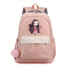 Cartoon Girl Pattern Backpack Large Capacity Student Schoolbag