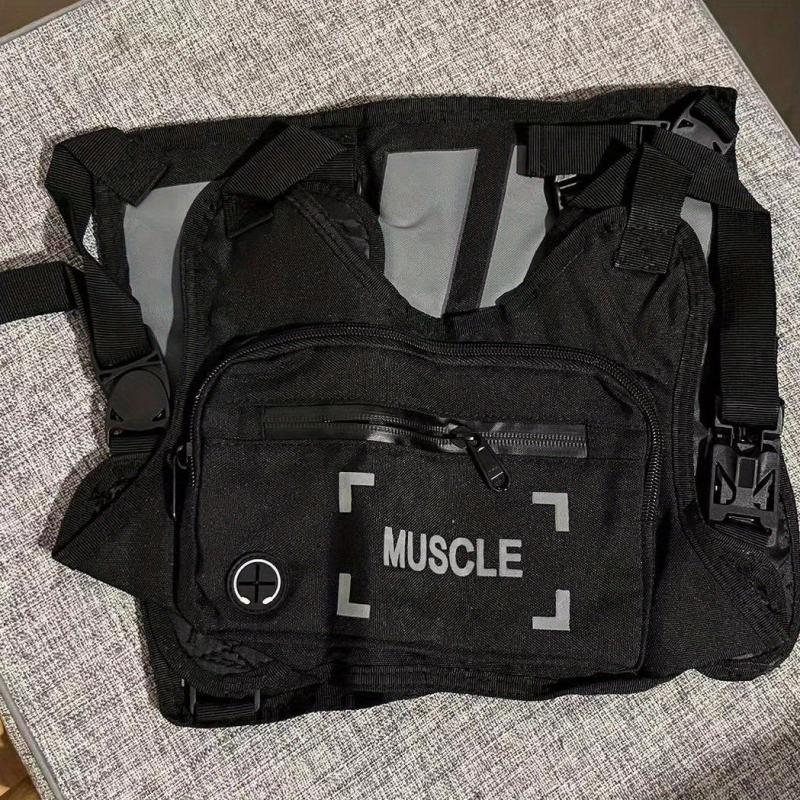 Tactical Chest Bag Nylon Waterproof Shoulder Bag Outdoor Sports Reflective