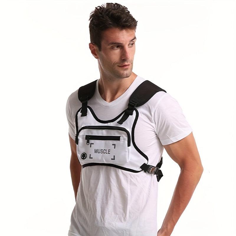 Tactical Chest Bag Nylon Waterproof Shoulder Bag Outdoor Sports Reflective