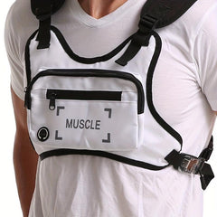 Tactical Chest Bag Nylon Waterproof Shoulder Bag Outdoor Sports Reflective