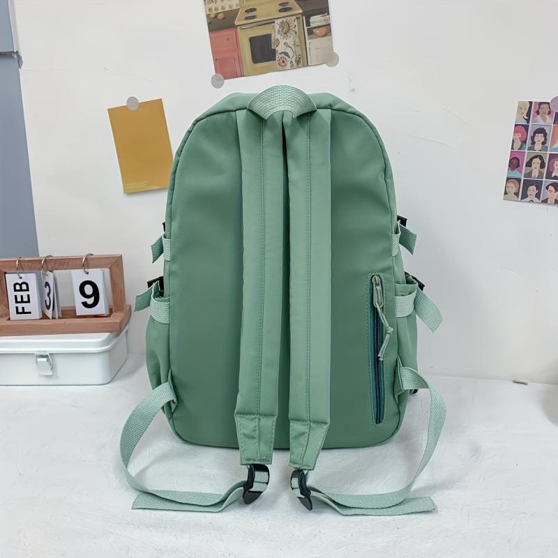 Casual Student Schoolbag Large Capacity Cow Pattern Contrast Backpack