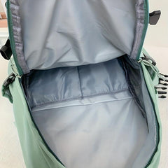 Casual Student Schoolbag Large Capacity Cow Pattern Contrast Backpack