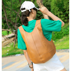 Tortoise Shape Large Capacity Backpack Soft Surface Leather Anti-theft Bag