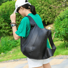 Tortoise Shape Large Capacity Backpack Soft Surface Leather Anti-theft Bag