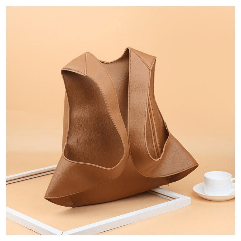 Tortoise Shape Large Capacity Backpack Soft Surface Leather Anti-theft Bag