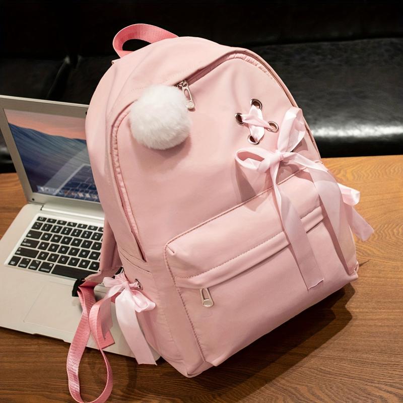 Lightweight School Bag Preppy Laptop Backpack Men Women Travel Bag