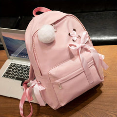 Lightweight School Bag Preppy Laptop Backpack Men Women Travel Bag