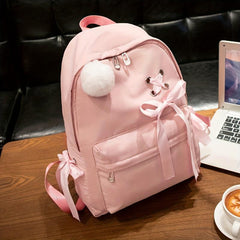 Lightweight School Bag Preppy Laptop Backpack Men Women Travel Bag