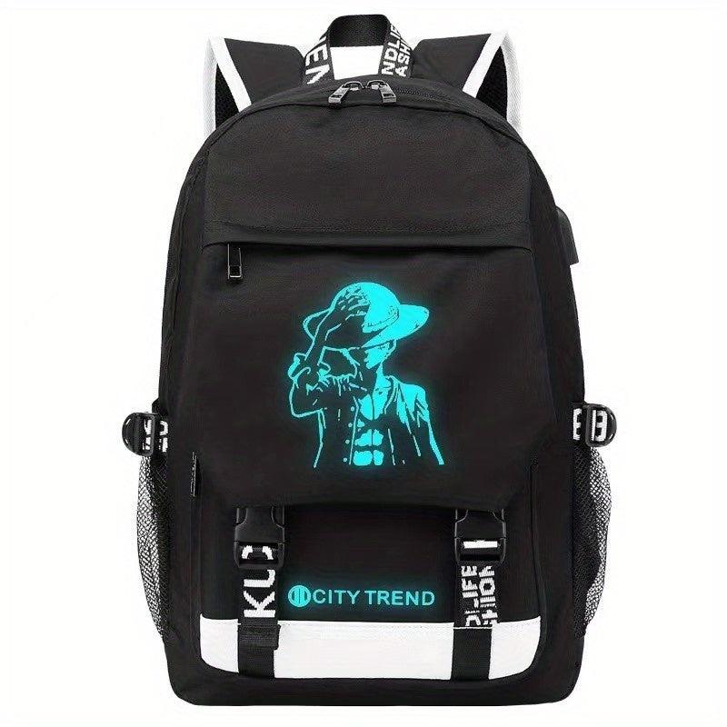 Casual Luminous Backpack Large Capacity Oxford Cloth Backpack
