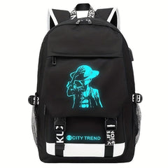 Casual Luminous Backpack Large Capacity Oxford Cloth Backpack