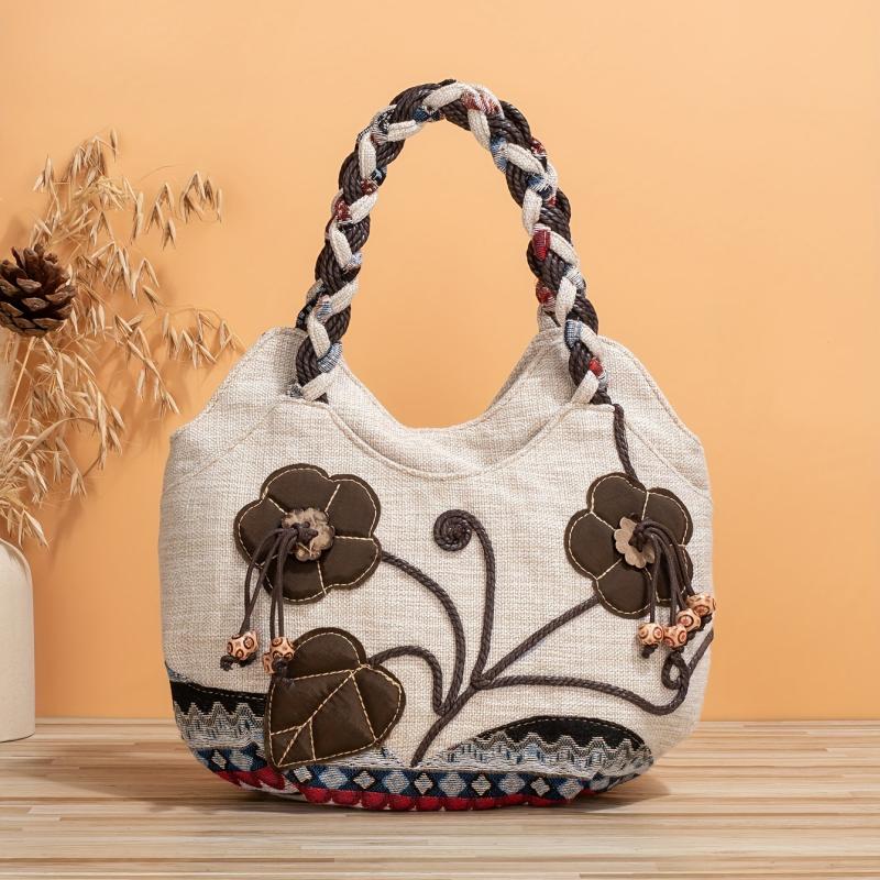 Beaded Flower Toiletry Bag Handbag