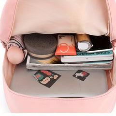Little Rabbit Doll Backpack Double Shoulder Bag Middle School Student Backpack