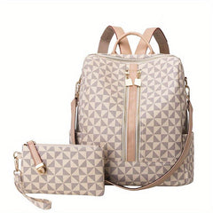 Casual Print Backpack Large Capacity All-match Pocket Backpack