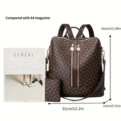 Casual Print Backpack Large Capacity All-match Pocket Backpack