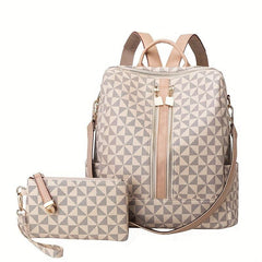 Casual Print Backpack Large Capacity All-match Pocket Backpack
