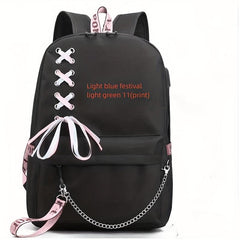Casual Backpack With USB Charging Travel Bag Computer Bag
