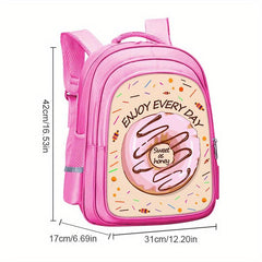 Donut Candy Pattern Casual School Bag Outdoor Sports Backpack