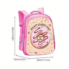 Donut Candy Pattern Casual School Bag Outdoor Sports Backpack