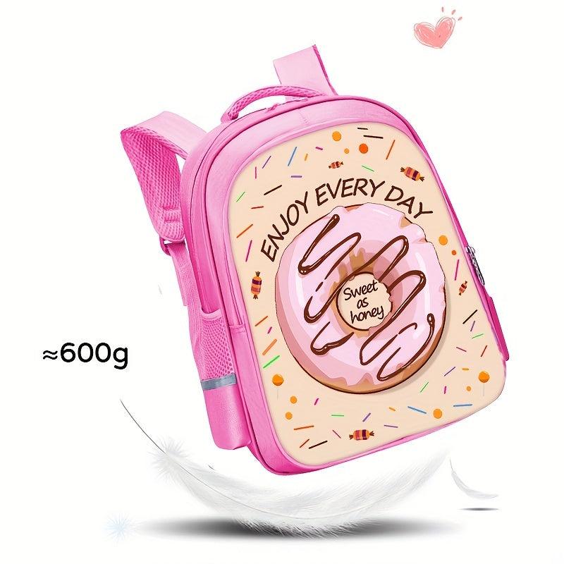 Donut Candy Pattern Casual School Bag Outdoor Sports Backpack